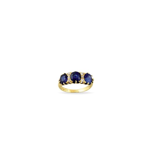 SAPPHIRE, DIAMOND AND GOLD RING  - Auction Important Jewelry - Casa d'Aste International Art Sale