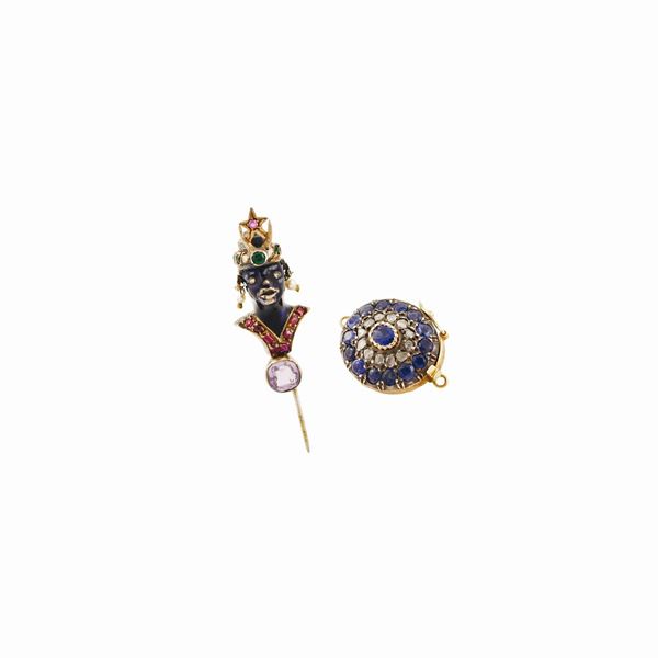 GEM SET, GOLD AND SILVER LOT