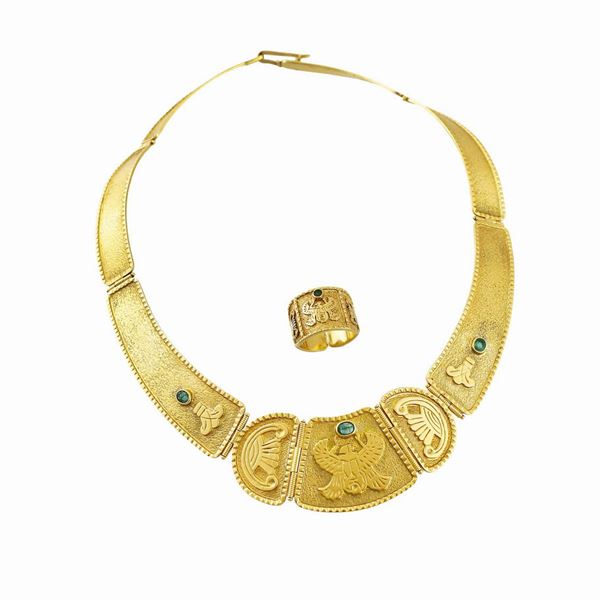 Marrocu - EMERALD AND GOLD PARURE