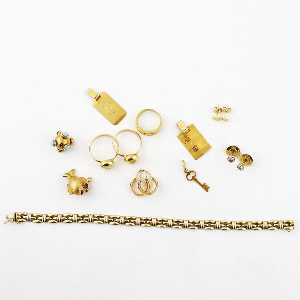GEM SET, DIAMOND AND GOLD LOT