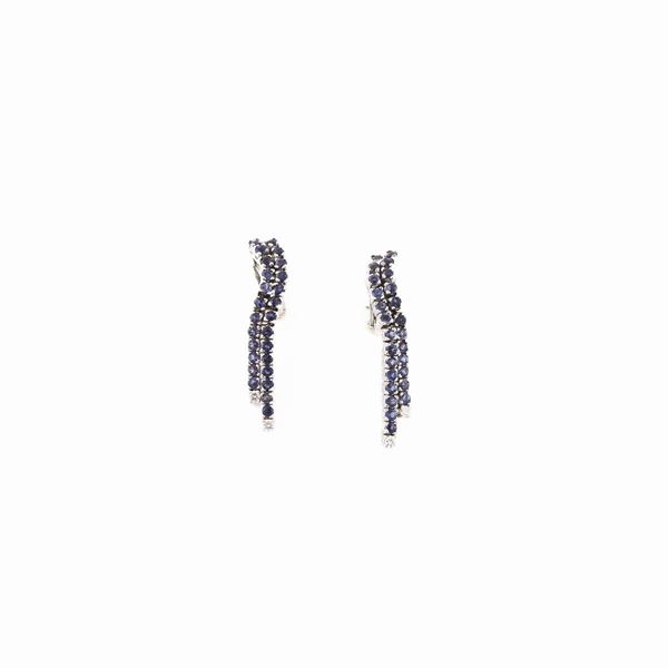 PAIR OF SAPPHIRE, DIAMOND AND GOLD EARRINGS  - Auction Timed Jewelery Auction - Casa d'Aste International Art Sale