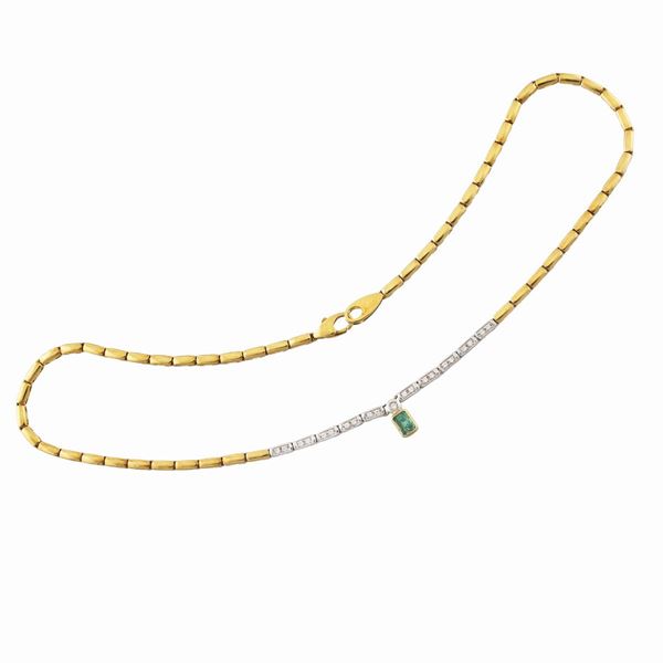 EMERALD AND GOLD NECKLACE