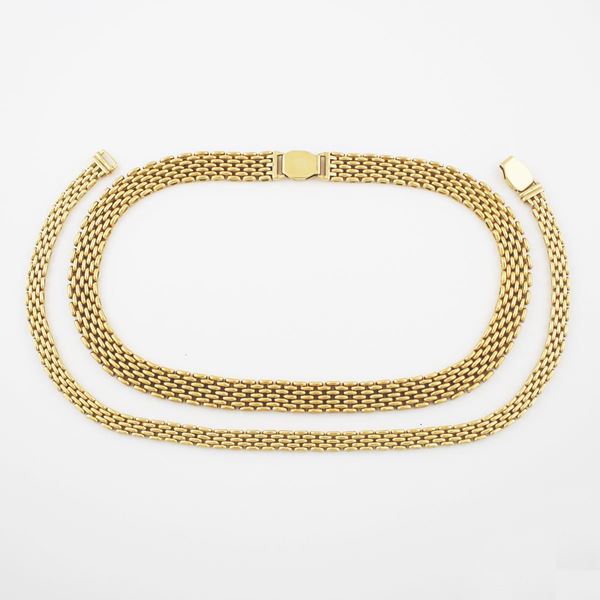 TWO GOLD NECKLACES