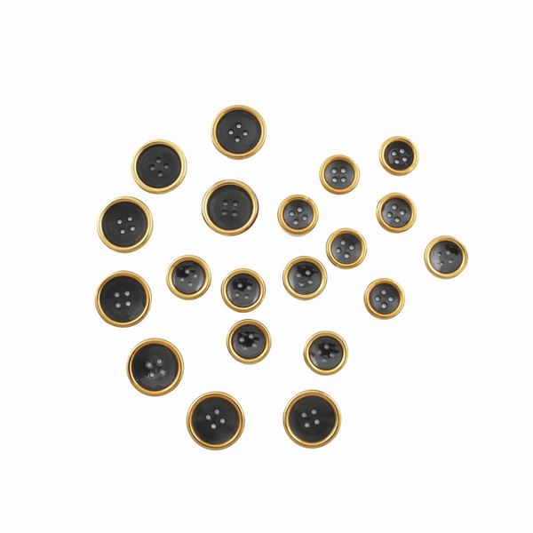 TWO SET OF SILVER  AND GOLD BUTTONS