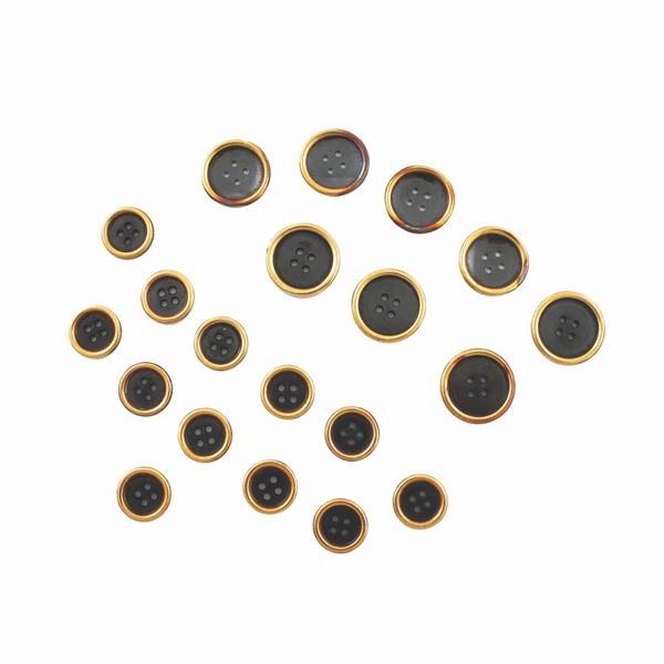 TWO SET OF SILVER  AND GOLD BUTTONS