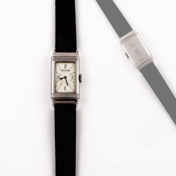 Jaeger - Fine, stainless steel, reversible lady’s wristwatch