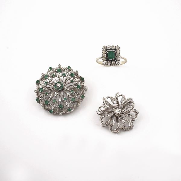 EMERALD, DIAMOND AND GOLD LOT  - Auction Timed Jewelery Auction - Casa d'Aste International Art Sale