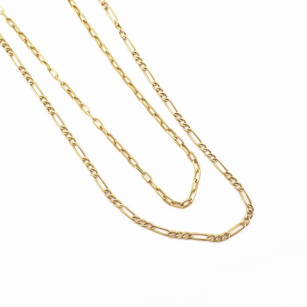 TWO GOLD NECKLACES