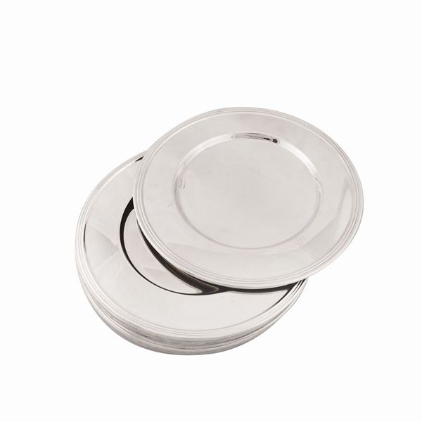 TWELVE SILVER UNDERPLATES  - Auction Important Jewels and Silver - Casa d'Aste International Art Sale