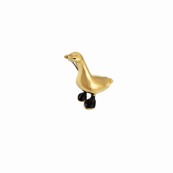 DIAMOND AND GOLD BROOCH