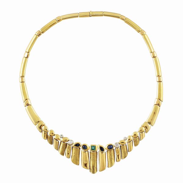 Manfredi : GEM SET AND GOLD NECKLACE  - Auction Important Jewels and Silver - Casa d'Aste International Art Sale