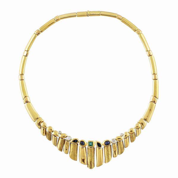 Manfredi - GEM SET AND GOLD NECKLACE
