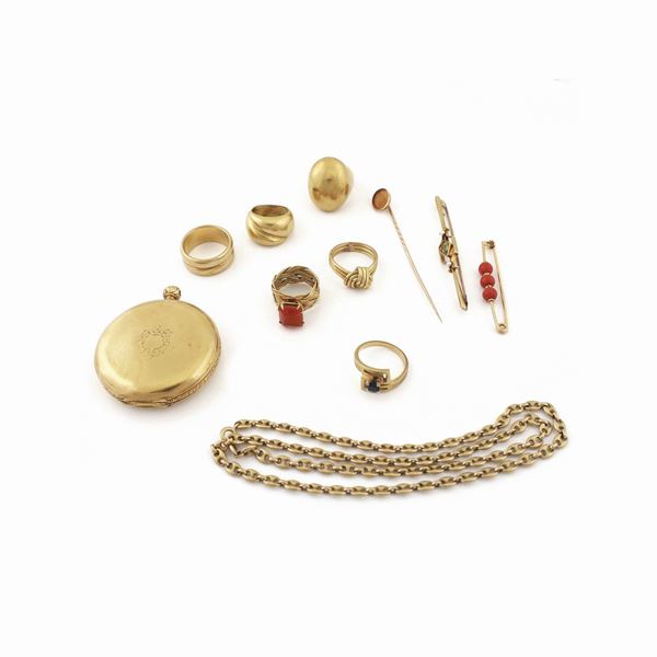 GEM SET AND GOLD LOT