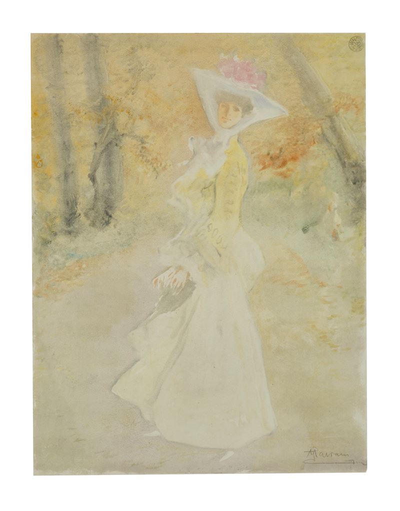 Figura femminile nel bosco
