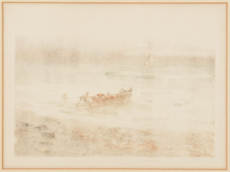 Acquaforte - Barca di pescatori 25 x 34...