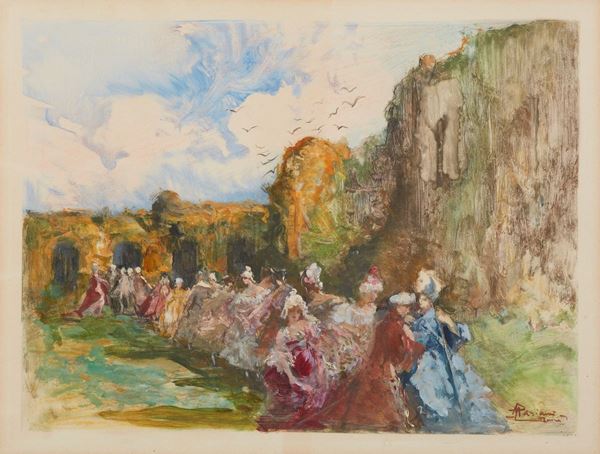 POMPEO MARIANI : Belle Époque  - Asta Asta a Tempo Dipinti di Arte Moderna, Contemporanea e XIX Secolo - Casa d'Aste International Art Sale