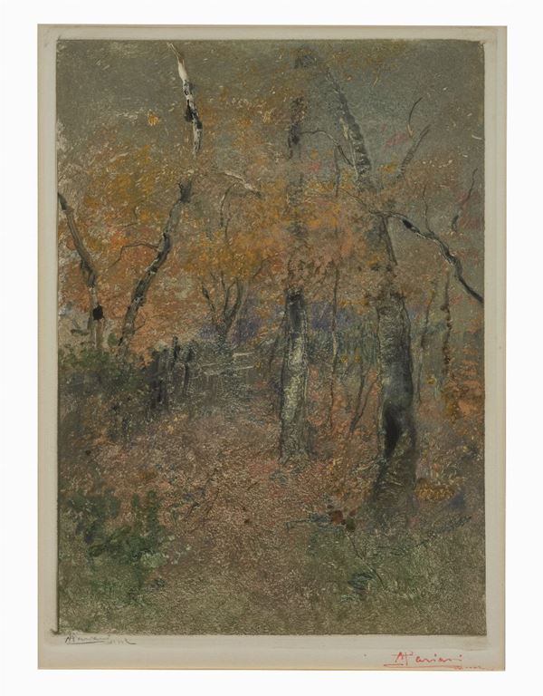 POMPEO MARIANI : Bosco  - Auction Modern, Contemporary and 19th Century Paintings - Casa d'Aste International Art Sale