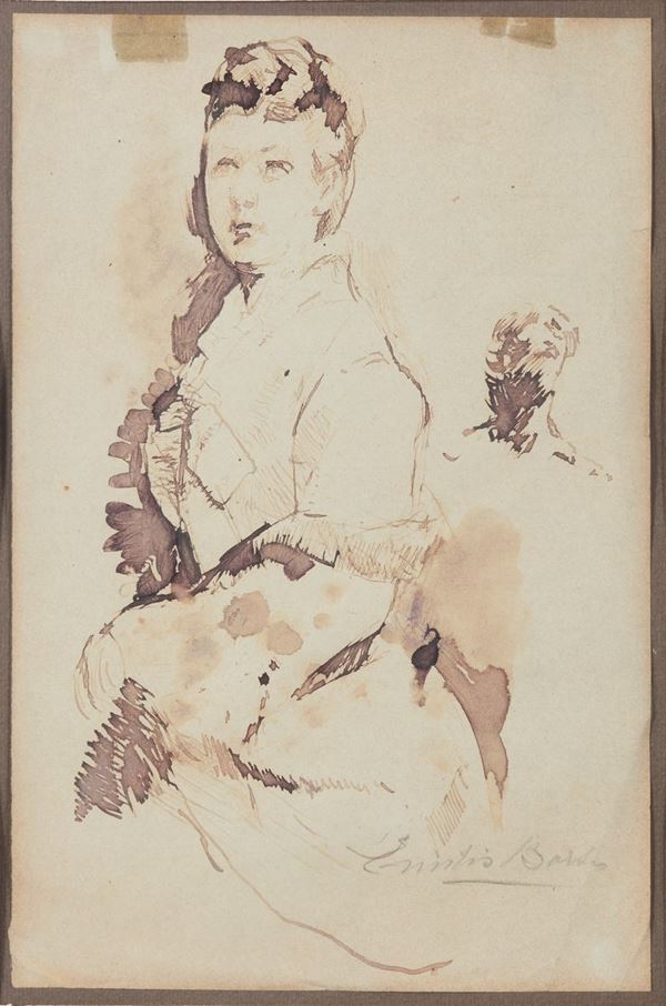 Emilio Borsa : Figura  - Auction Timed Auction Modern, Contemporary and 19th Century Paintings - Casa d'Aste International Art Sale