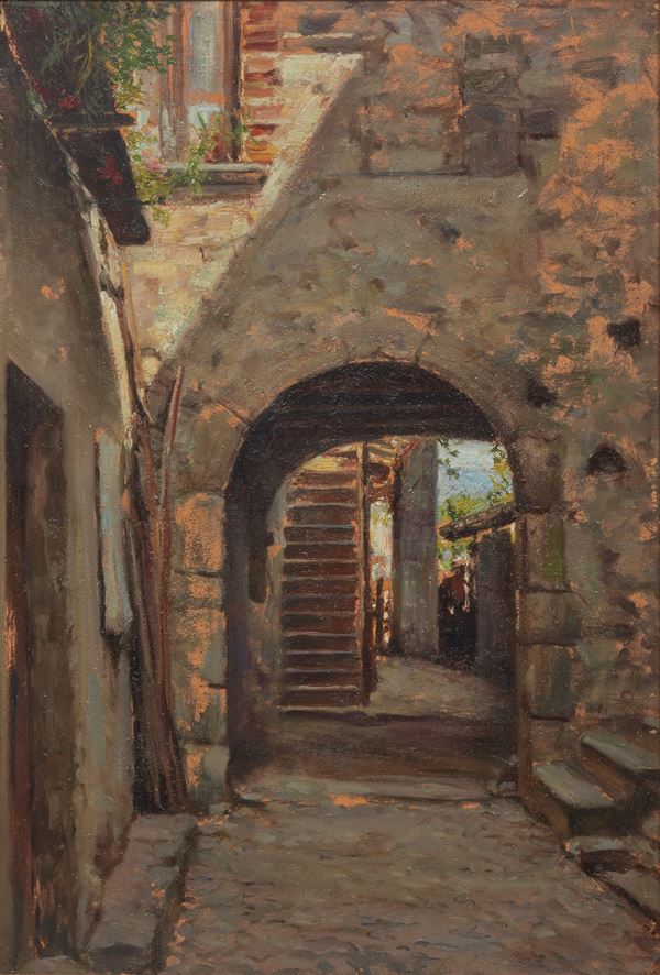 EMILIO PARMA Emilio Parma - EMILIO PARMA (Monza, 1874 - 1950)   Interno Rustico