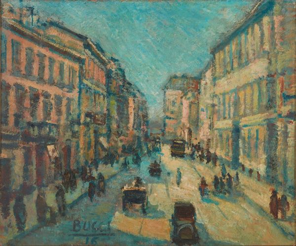 Anselmo Bucci - Veduta di Milano