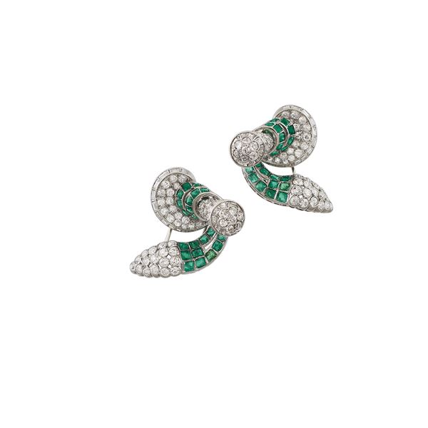 TWO CLIP BROOCHES