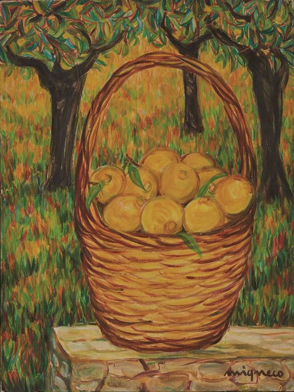 GIUSEPPE MIGNECO - Cesto di limoni