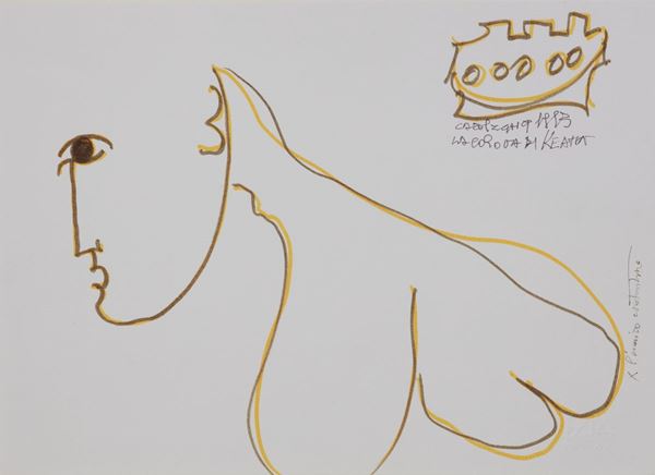 La corona di Keaton  (1993)  - Asta Asta a Tempo Dipinti di Arte Moderna, Contemporanea e XIX Secolo - Casa d'Aste International Art Sale