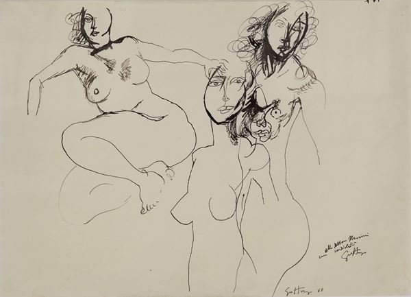 Senza titolo  (1960)  - Asta Asta a Tempo Dipinti di Arte Moderna, Contemporanea e XIX Secolo - Casa d'Aste International Art Sale