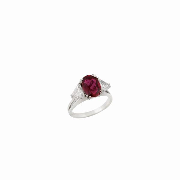 RUBY, DIAMOND AND GOLD RING  - Auction Important Jewels and Silver - Casa d'Aste International Art Sale