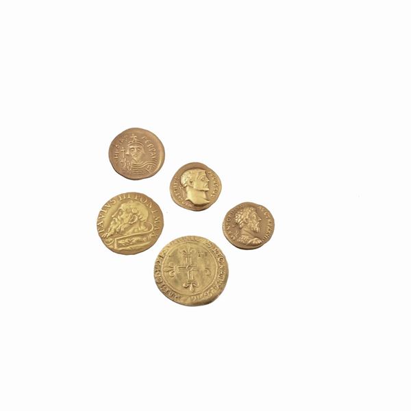 FIVE GOLD COINS  - Auction Important Jewels and Silver - Casa d'Aste International Art Sale