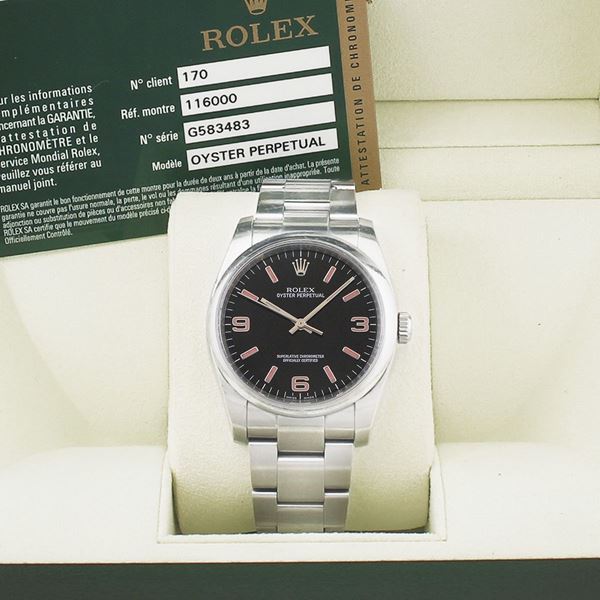 Rolex : “Oyster Perpetual”, Ref. 116000  - Asta Orologi Vintage e Moderni - Casa d'Aste International Art Sale