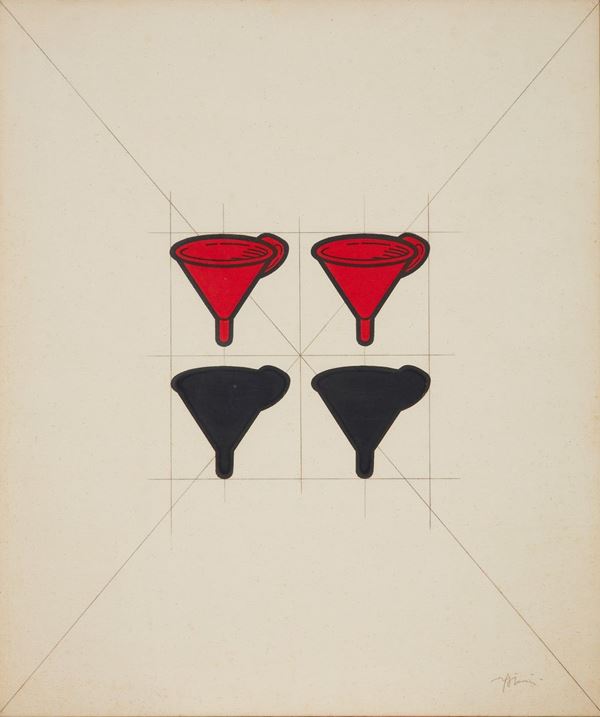 Gli imbuti 78  (1971)  - Asta Asta a Tempo Dipinti di Arte Moderna, Contemporanea e XIX Secolo - Casa d'Aste International Art Sale
