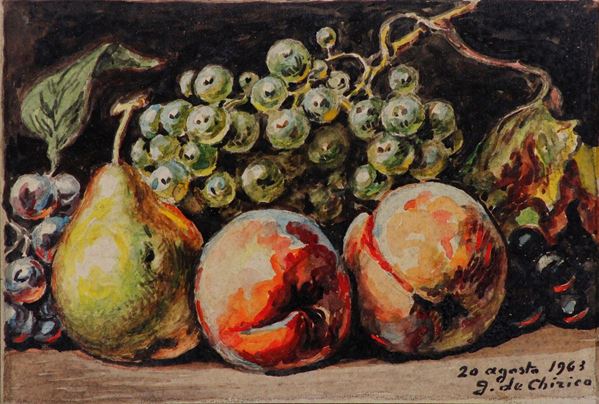 Natura morta con frutta  (1963)  - Asta Asta a Tempo Dipinti di Arte Moderna, Contemporanea e XIX Secolo - Casa d'Aste International Art Sale