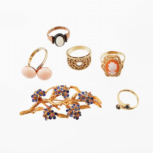 GEM SET, SILVER AND GOLD LOT  - Auction Jewelery, Watches and Objects of Art - Casa d'Aste International Art Sale