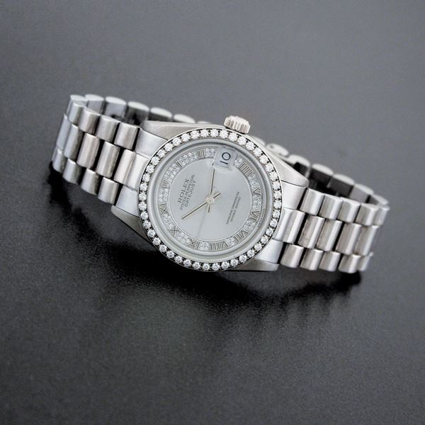 Rolex : “Datejust”, Ref. 68289, Oro Bianco  - Auction Vintage and Modern Watches - Casa d'Aste International Art Sale