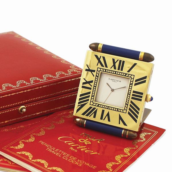 Cartier : “Must” Desk Clock  - Asta Orologi Vintage e Moderni - Casa d'Aste International Art Sale