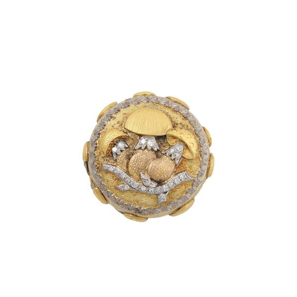 GOLD, PLATINUM PILLBOX  - Auction Important Jewelry - Casa d'Aste International Art Sale
