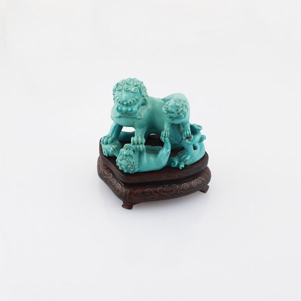 TURQUOISE SCULPTURAL GROUP  - Auction Jewelery, Watches and Objects of Art - Casa d'Aste International Art Sale