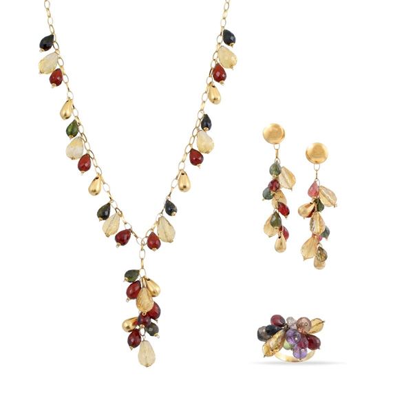 GEM SET AND GOLD PARURE