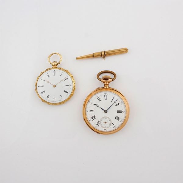 TWO GOLD POCKET WATCH  - Auction Jewelery, Watches and Objects of Art - Casa d'Aste International Art Sale