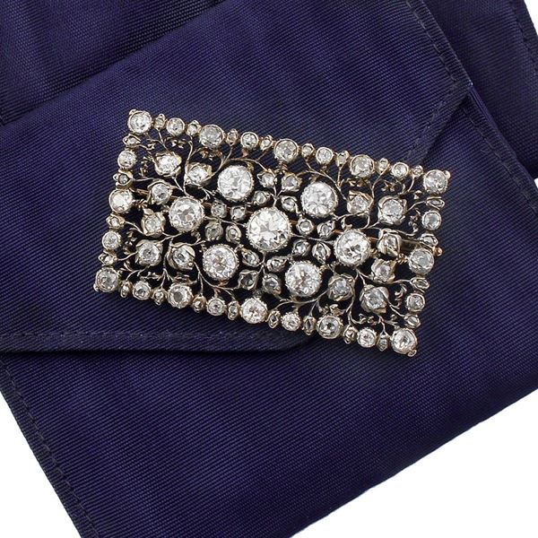 Buccellati - DIAMOND, GOLD AND SILVER BROOCH