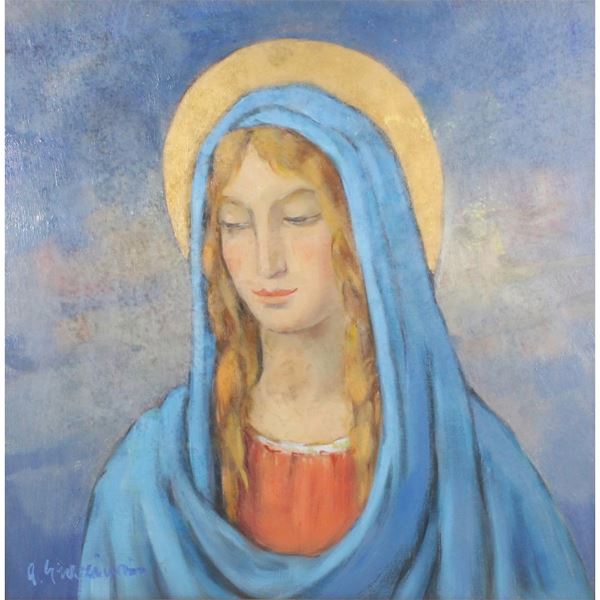 Alfio Paolo Graziani : Madonna  - Olio su tela - Auction Paintings and Sculptures - Casa d'Aste International Art Sale