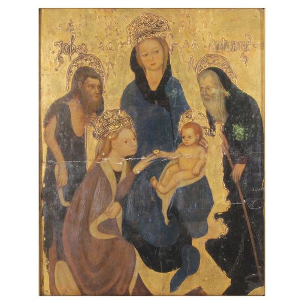 ANONIMO : Icona religiosa   - Tavola in legno - Asta Dipinti e Sculture - Casa d'Aste International Art Sale