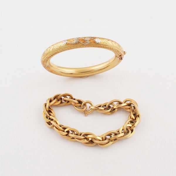 TWO GOLD BRACELETS  - Auction Jewelery, Watches and Objects of Art - Casa d'Aste International Art Sale