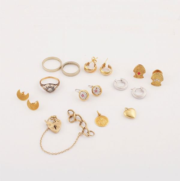 DIAMOND, RUBY AND GOLD LOT  - Auction Jewelery, Watches and Objects of Art - Casa d'Aste International Art Sale
