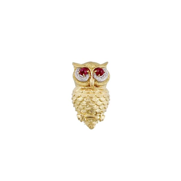 GOLD, RUBY AND DIAMOND BROOCH  - Auction Important Jewelry - Casa d'Aste International Art Sale