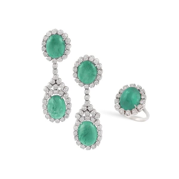 EMERALD, DIAMOND AND GOLD PARURE