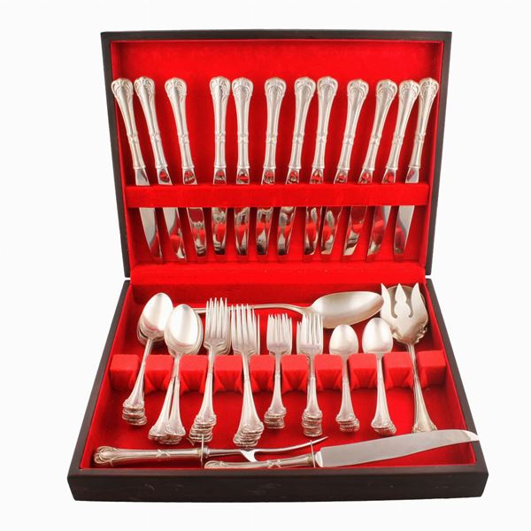 SILVER CUTLERY SERVICE  - Auction Jewelery, Watches and Objects of Art - Casa d'Aste International Art Sale