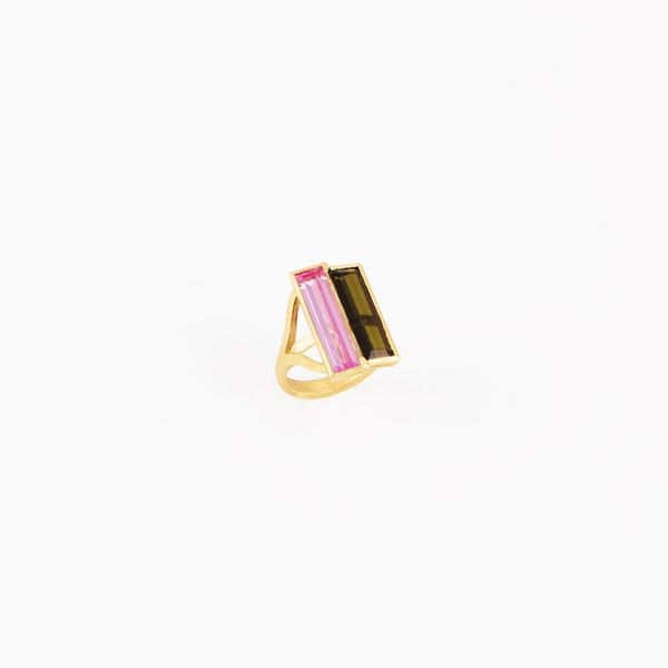 TOURMALINE AND GOLD RING  - Auction Important Jewelry - Casa d'Aste International Art Sale