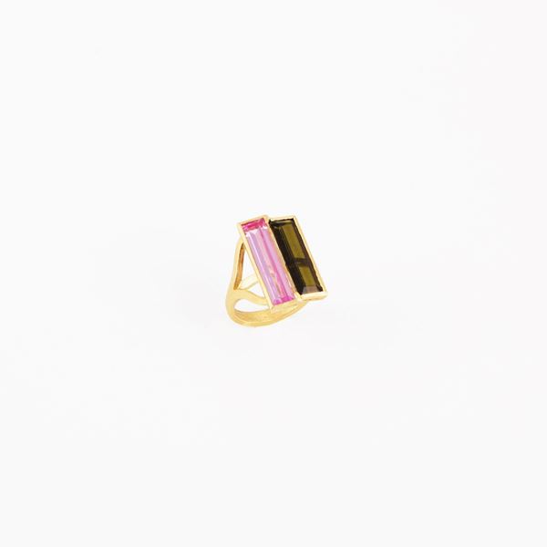 TOURMALINE AND GOLD RING